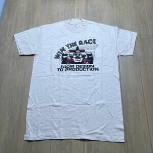 Vintage Intel Racing T Shirt XL USA Made Hanes Beefy T 90s Win The Race Graphic